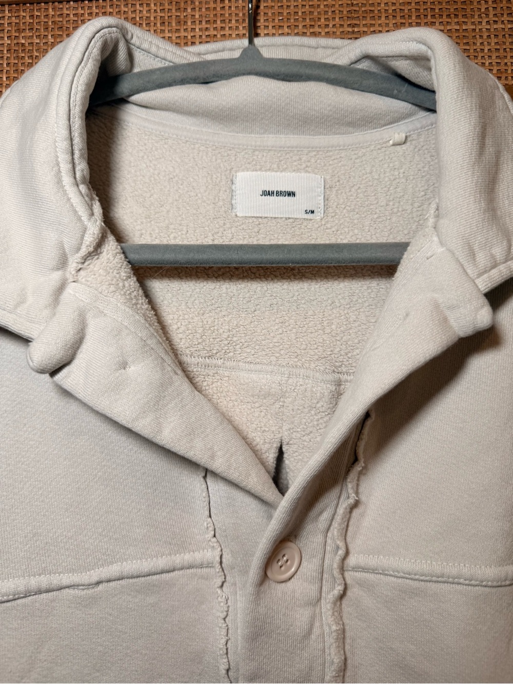 ♡ Joah Brown French Terry Oversized Button Down - Picture 3 of 8